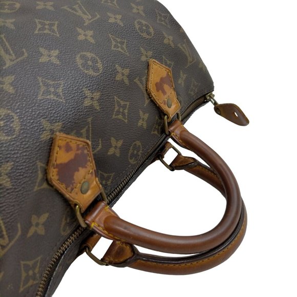 Authentic Louis Vuitton Satchel Bag Speedy 30 Monogram Used...